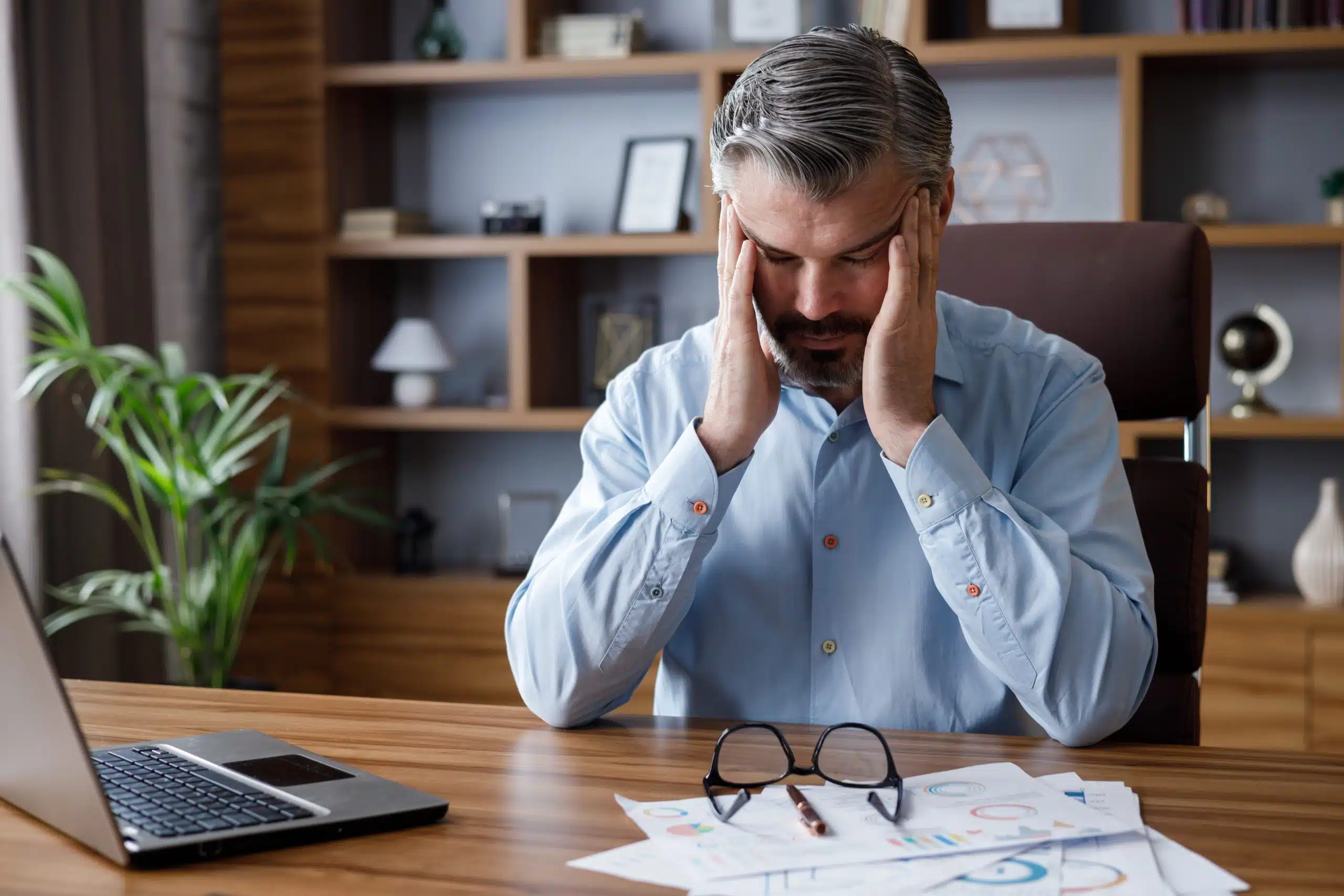 Person experiencing burnout and emotional exhaustion